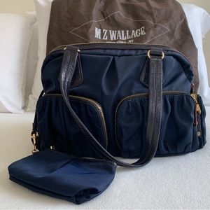 MZ Wallace Navy Bedford Nylon Handbag